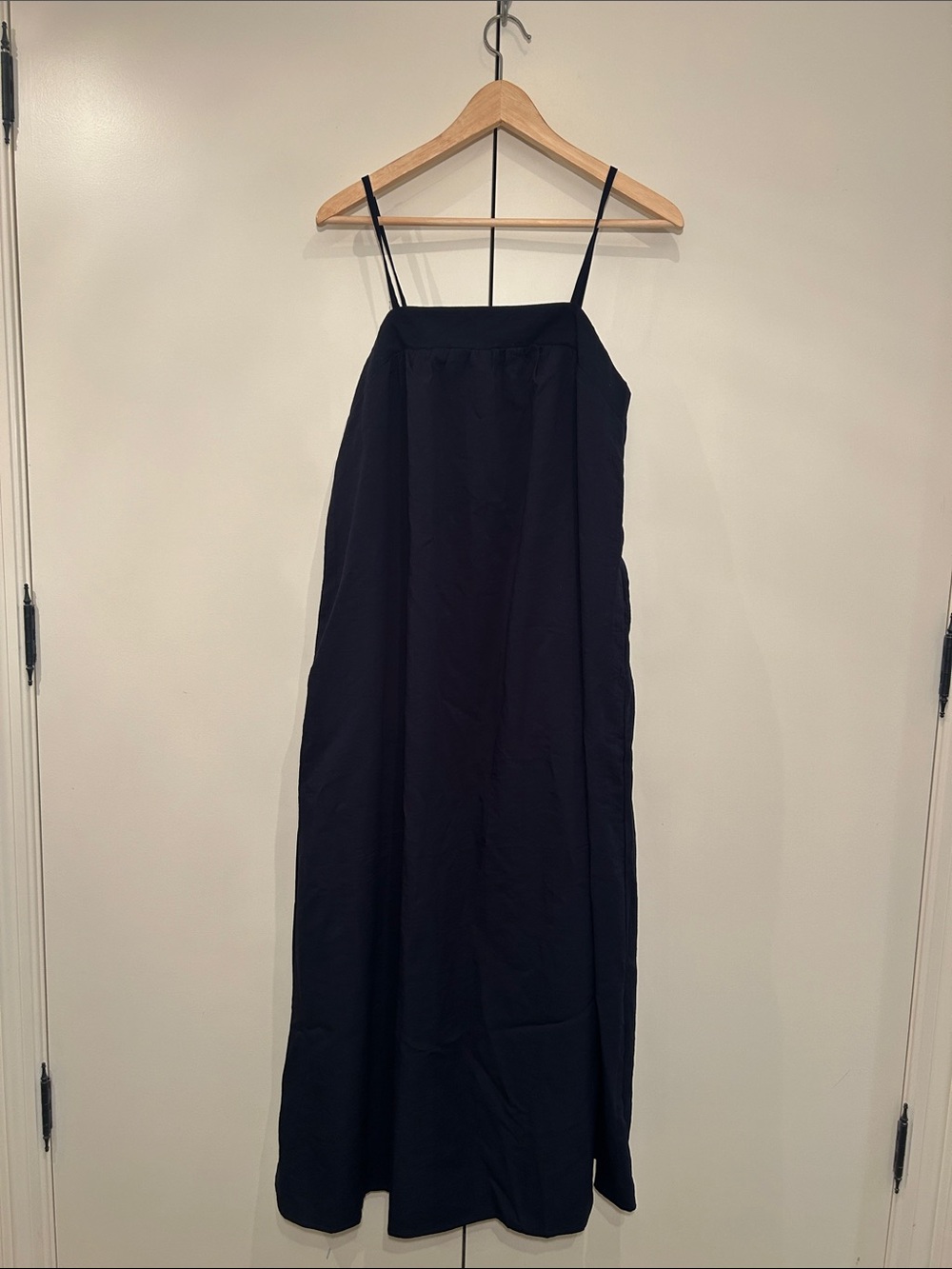 Simple Black Spaghetti-Strap Maxi Dress